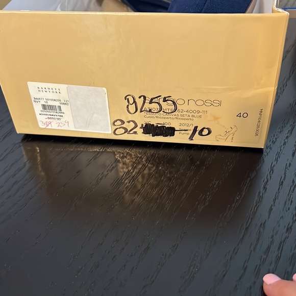 Brand new Sergio Rossi navy blue fabric heel perfect for any occasion - Picture 5 of 6